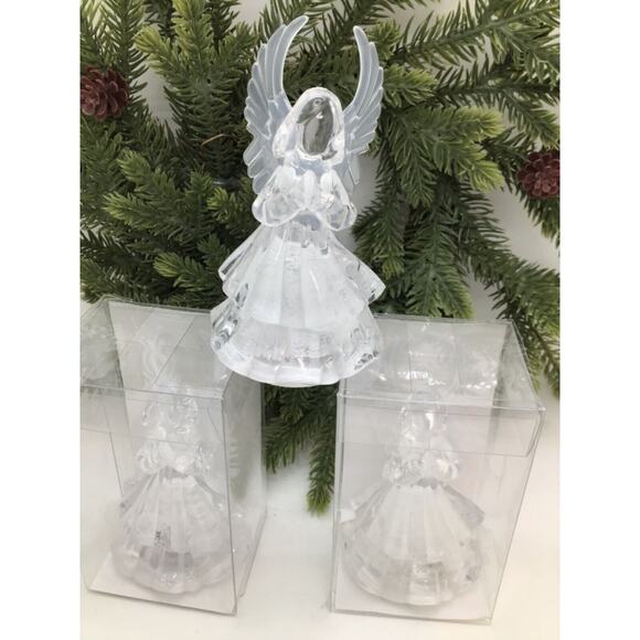 Angel LED Light Up Christmas Decorations for Tiered Tray Tabletop Set 3 New - Picture 5 of 11
